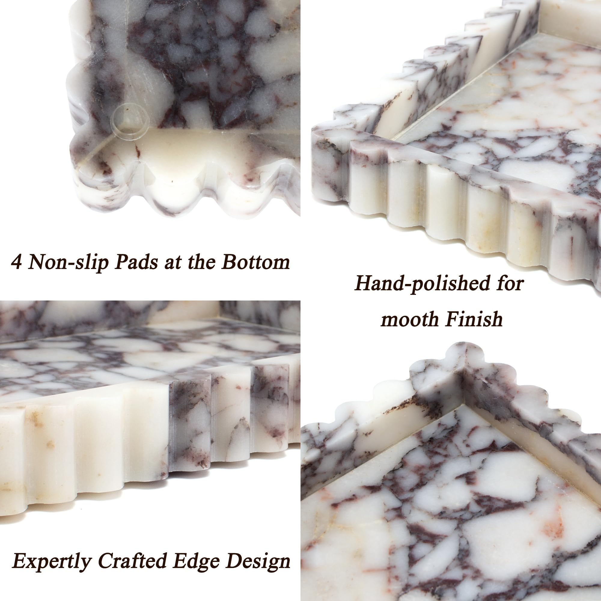 Amazon.com: YMXYJM Natural Marble Tray for Bathroom, Calacatta